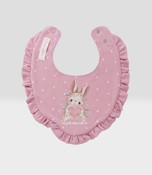 Babero recién nacida de conejo Talla única / Celeste