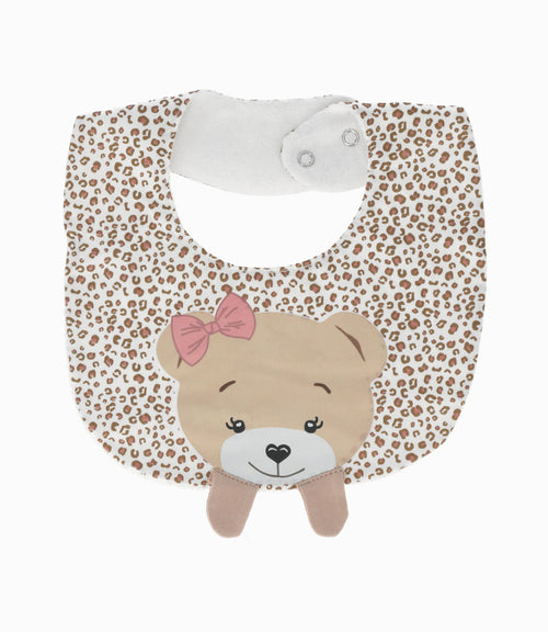 Babero recién nacida animal print Talla única / Blanco