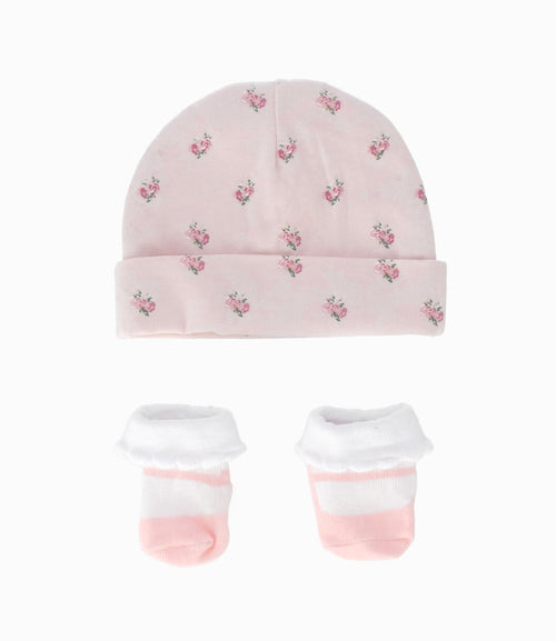 Pack recién nacida de gorro y mitones Talla Única / Rosado