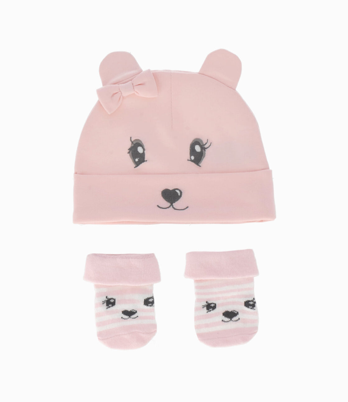 Pack recién nacida de gorro y calcetines