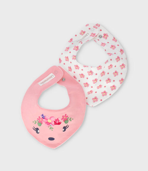 Pack babero recién nacida 2 unidades Talla única / Rosado