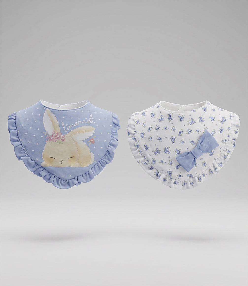 Pack babero recién nacida 2 unidades Talla única / Celeste