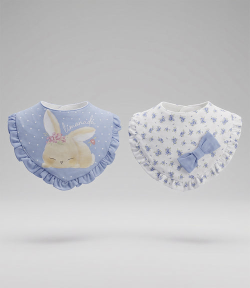 Pack babero recién nacida 2 unidades Talla única / Celeste