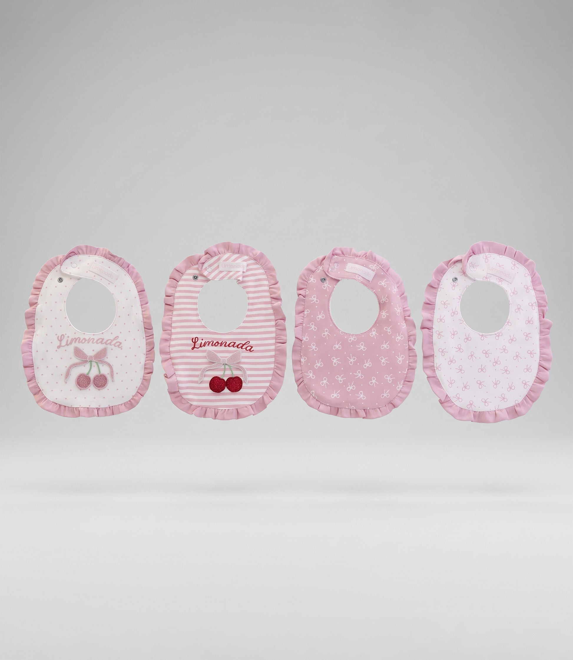 Pack babero recién nacida 2 unidades Talla única / Rosado