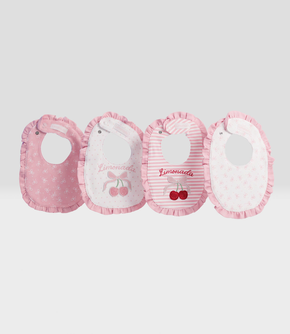 Pack babero recién nacida 2 unidades Talla única / Rosado