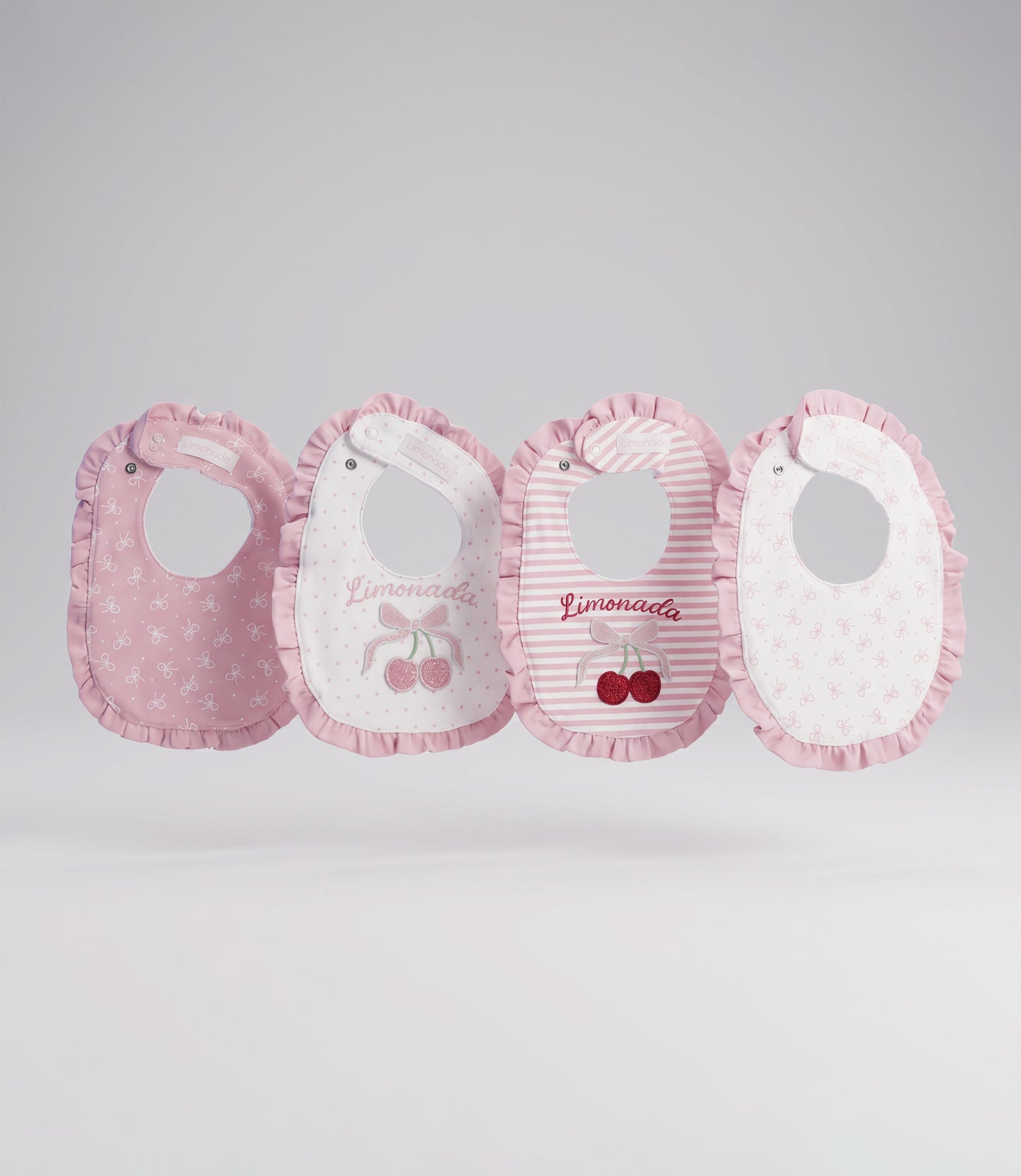 Pack babero recién nacida 2 unidades Talla única / Rosado