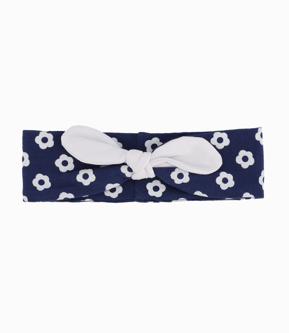 Cintillo Tela Recién Nacida Floreado Talla Única / Azul Marino