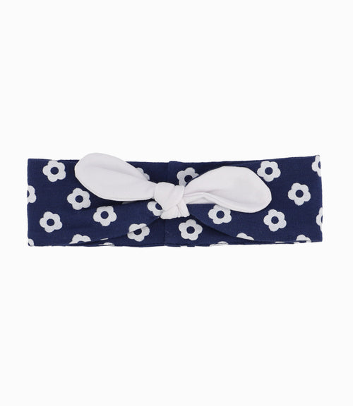 Cintillo Tela Recién Nacida Floreado Talla Única / Azul Marino