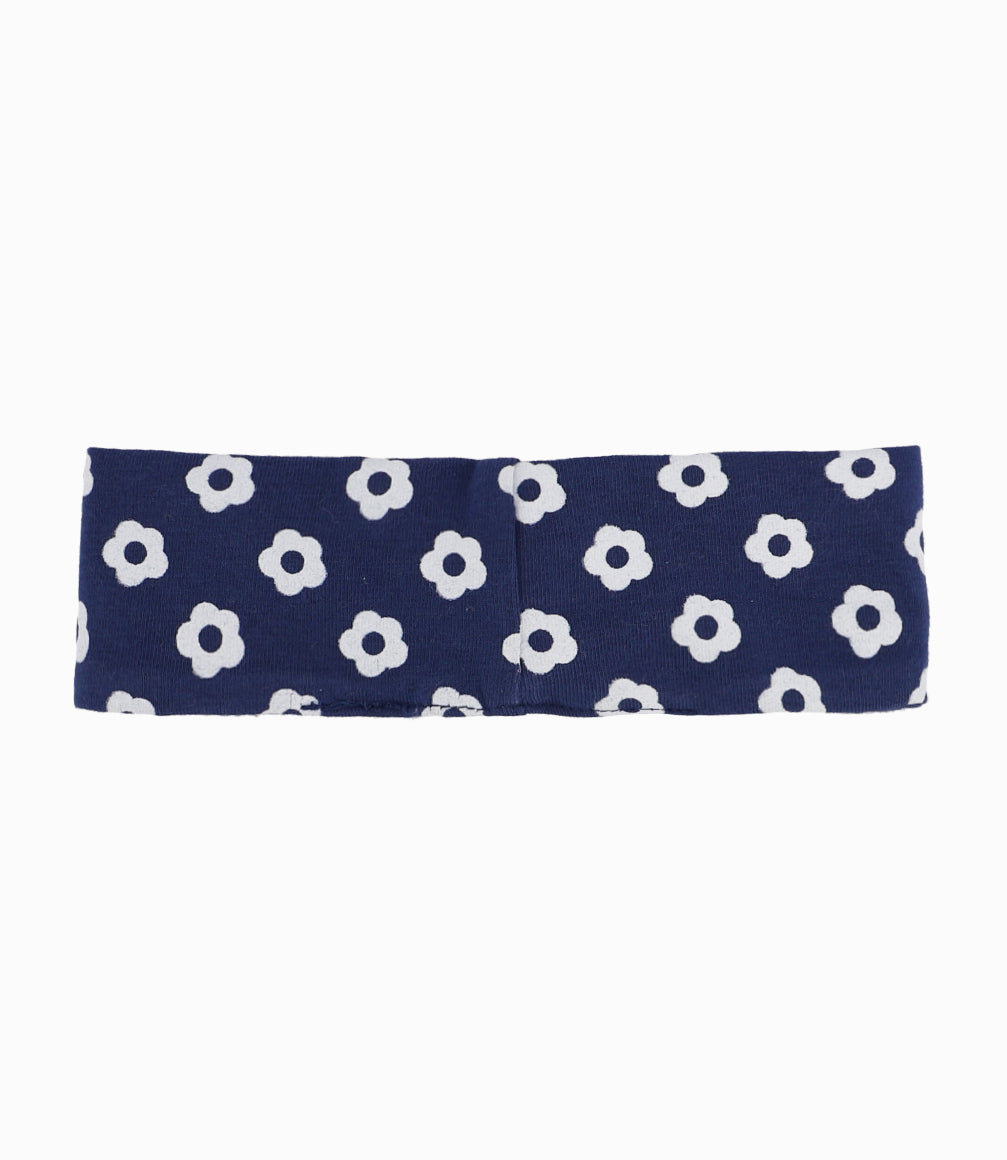 Cintillo Tela Recién Nacida Floreado Talla Única / Azul Marino