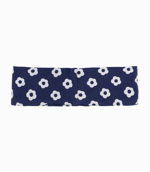 Cintillo Tela Recién Nacida Floreado Talla Única / Azul Marino
