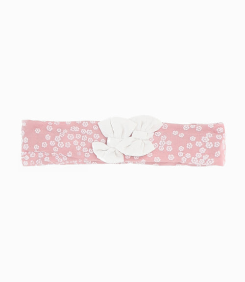 Cintillo recién nacida con lazo Talla única / Palo Rosa
