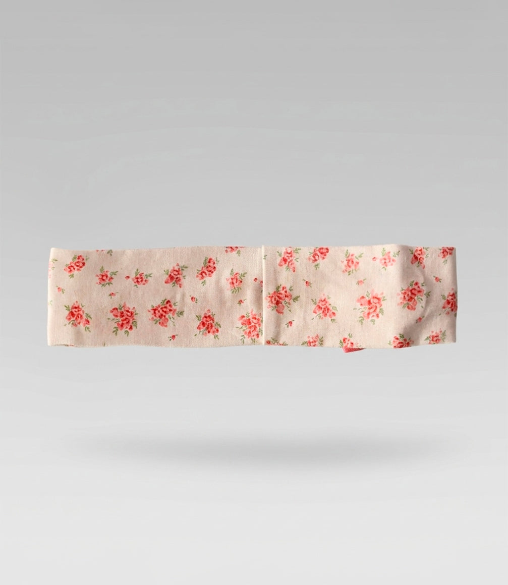 Cintillo de tela recién nacida con flores Talla única / Coral