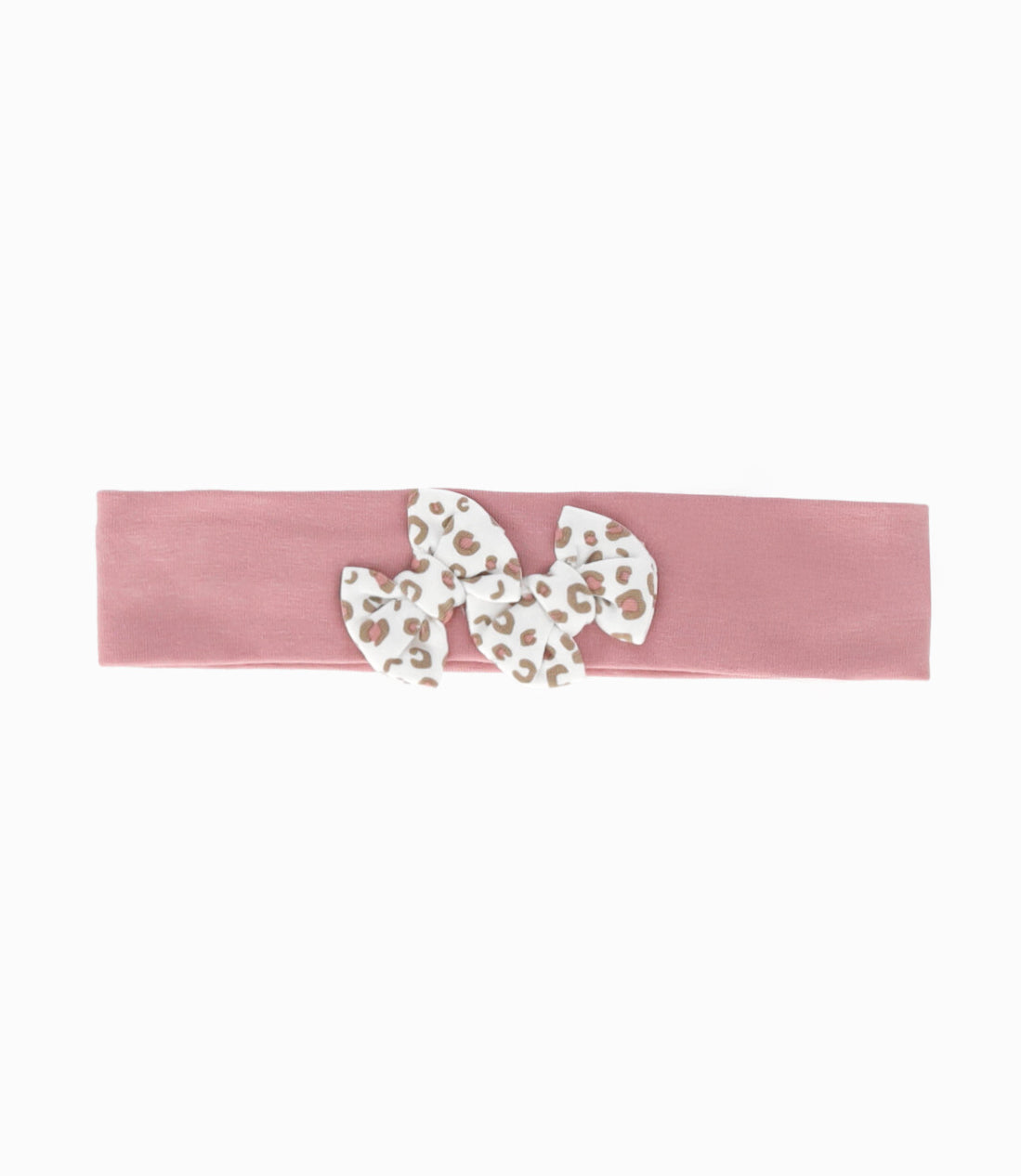 Cintillo recién nacida con lazos Talla única / Palo Rosa