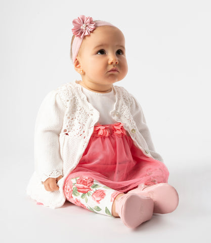 Chaleco recién nacida tejido