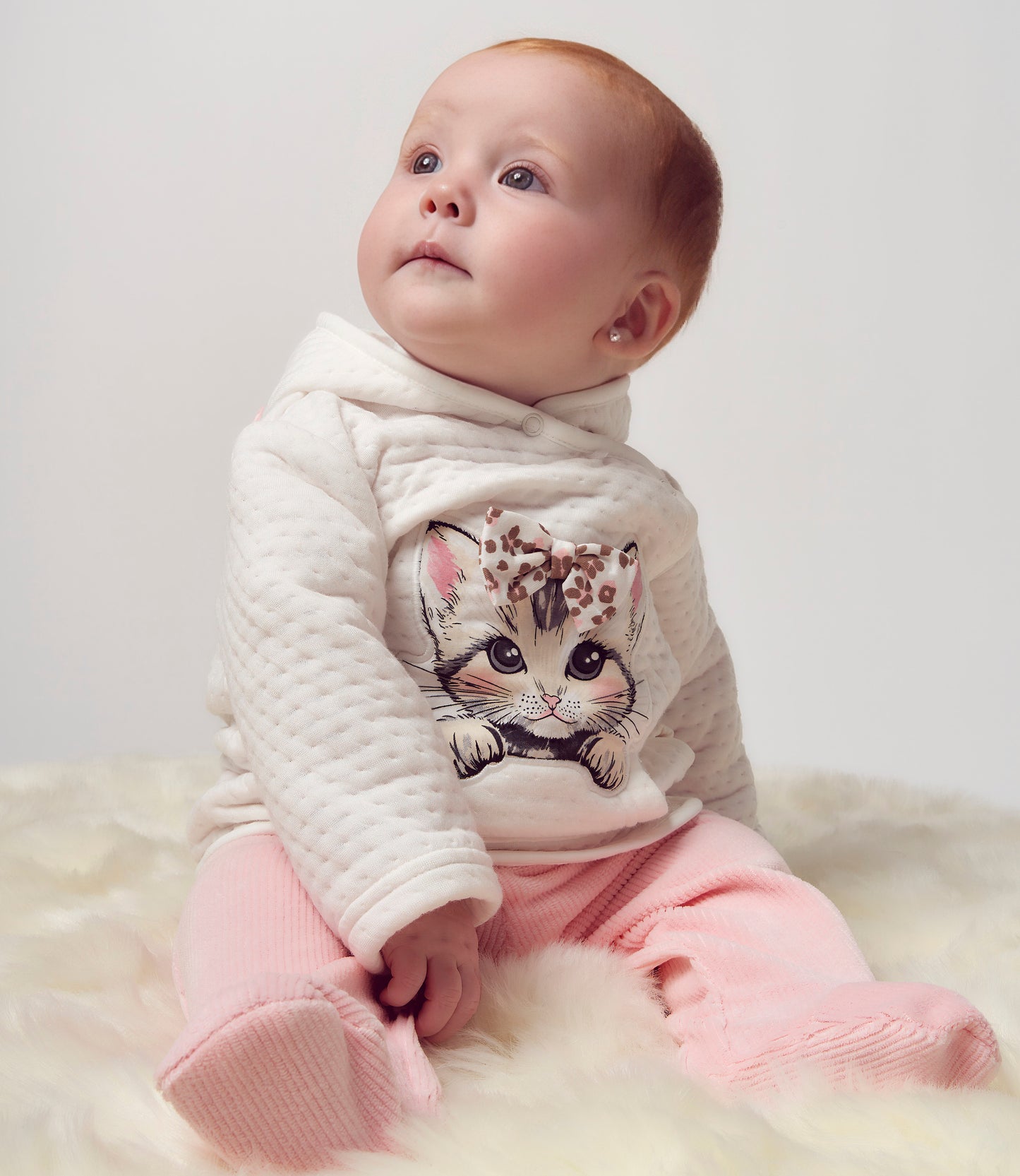 Conjunto recien nacida con gatito