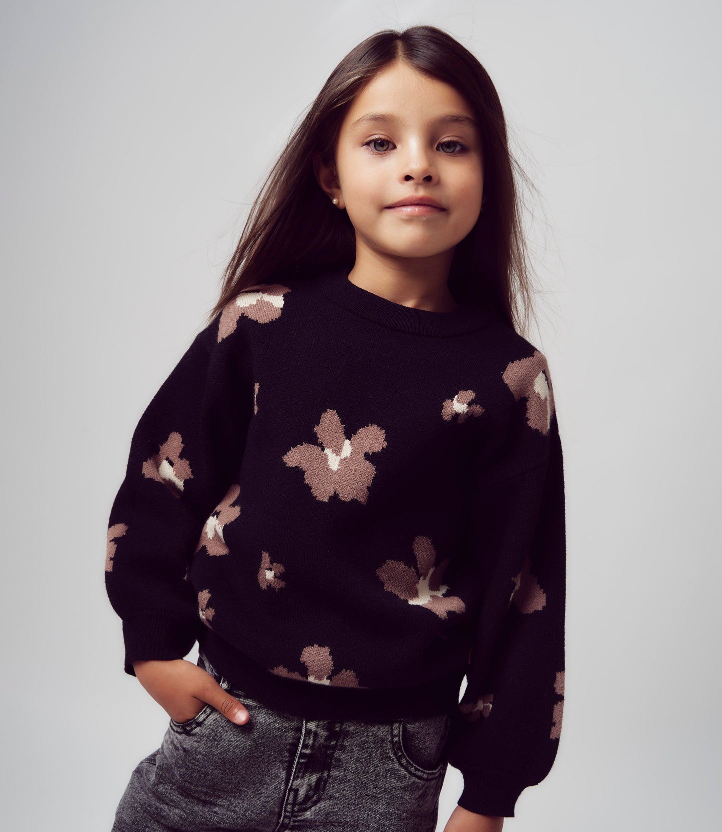 Chaleco niña con flores