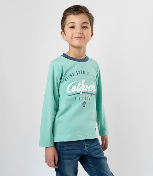 Polera niño california 2 años / Menta