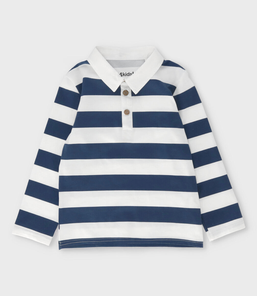 Polera niño con rayas 2 años / Azul