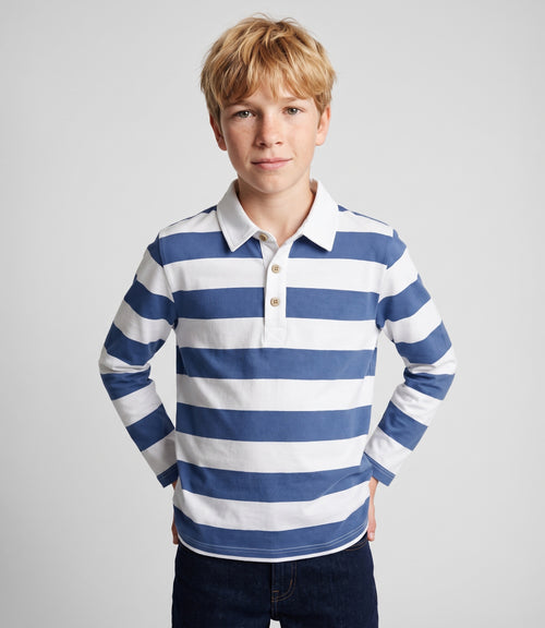 Polera niño con rayas 2 años / Azul