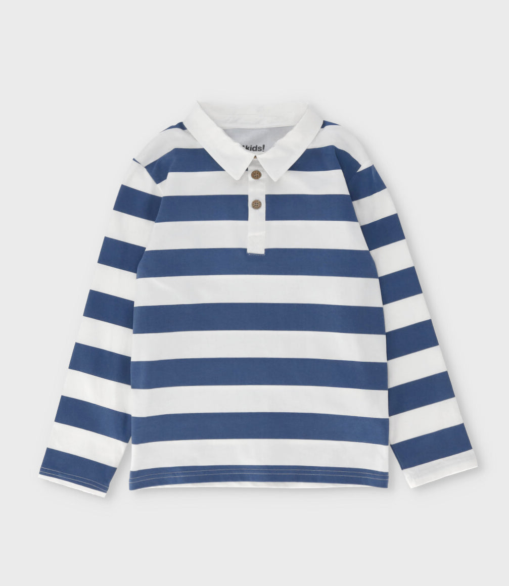 Polera niño con rayas 2 años / Celeste