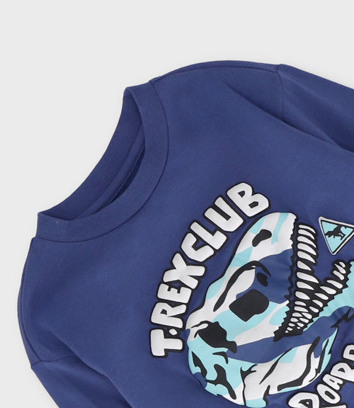Polera niño t-rex 2 años / Azul