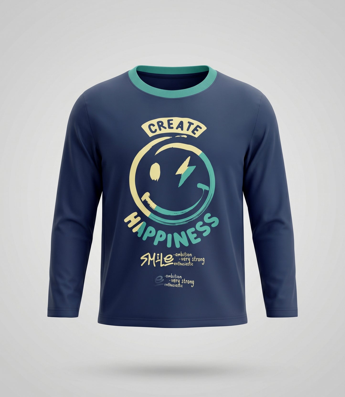 Polera niño happiness 2 años / Azul Marino