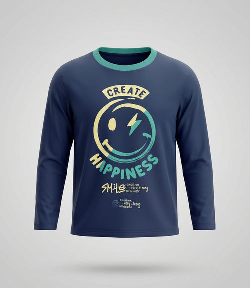 Polera niño happiness 2 años / Azul Marino