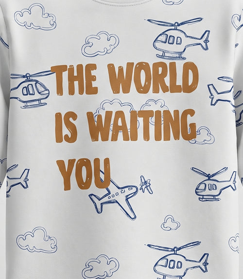 Polera niño world 2 años / Blanco