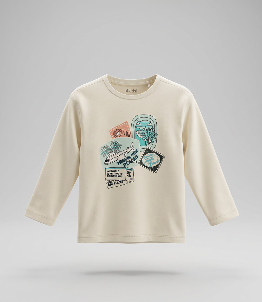 Polera niño travel 2 años / Crudo