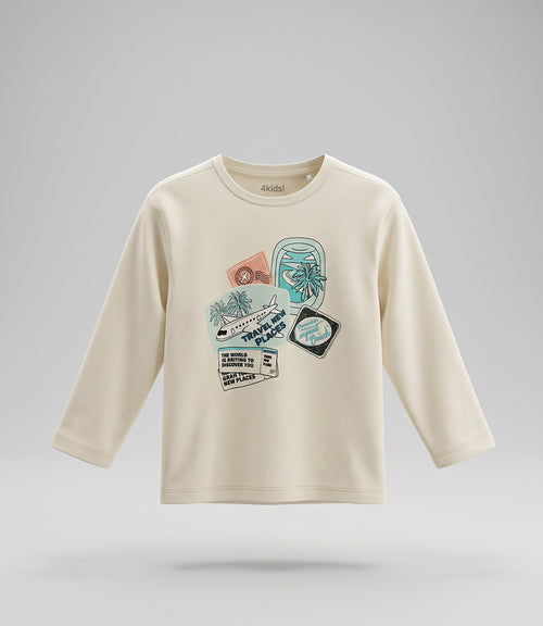 Polera niño travel 2 años / Crudo