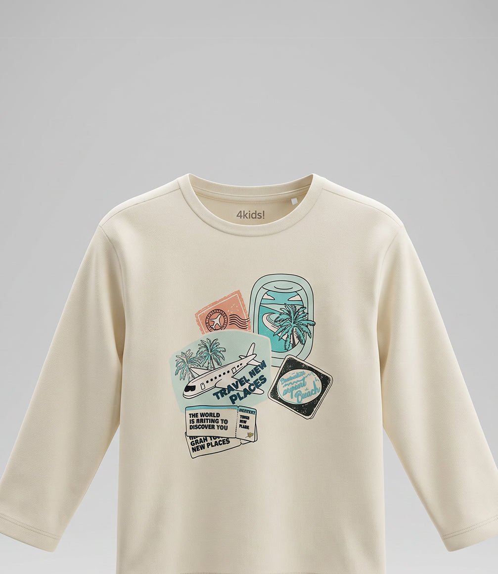 Polera niño travel 2 años / Crudo