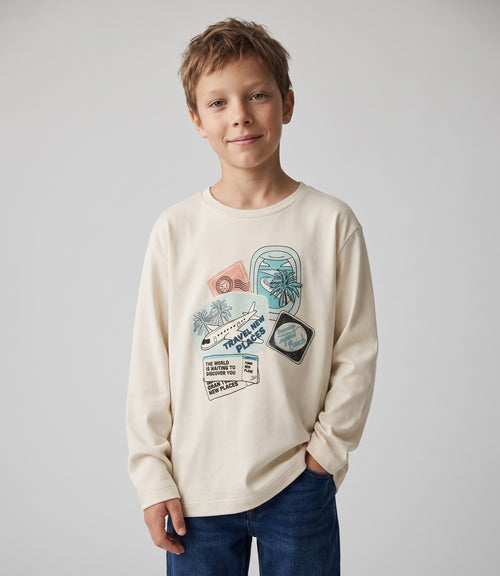 Polera niño travel 2 años / Crudo