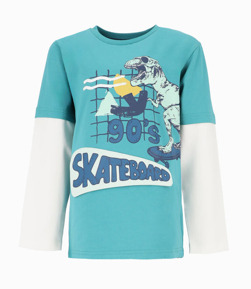 Polera niño con diseño 2 años / Petróleo