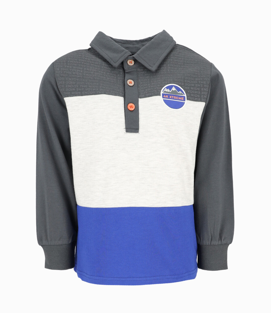 Polera niño con cuello 2 años / Azul