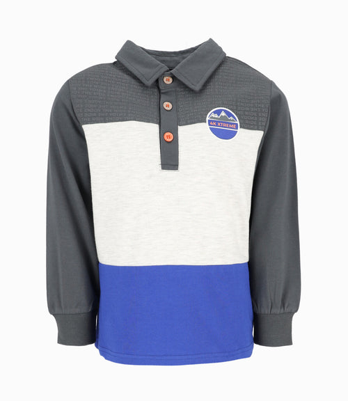 Polera niño con cuello 2 años / Azul