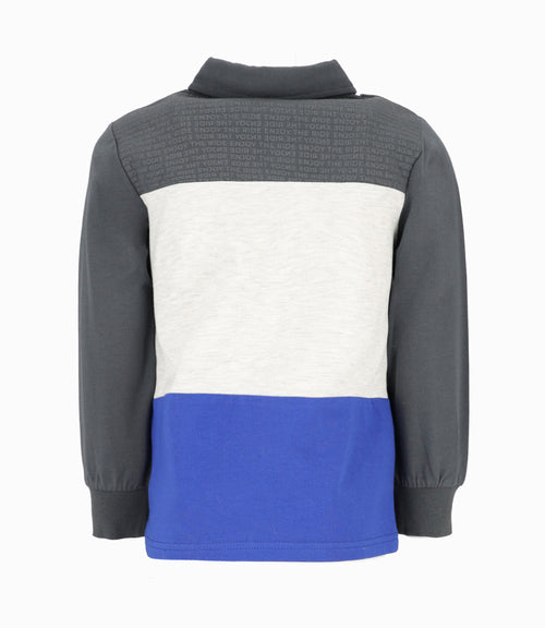 Polera niño con cuello 2 años / Azul