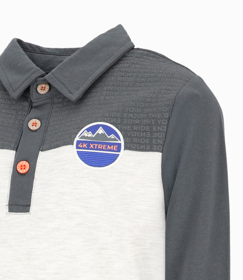 Polera niño con cuello 2 años / Azul