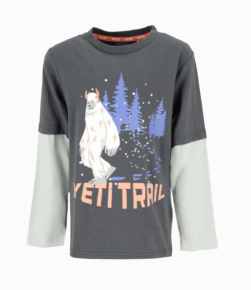 Polera niño con yeti 2 años / Gris