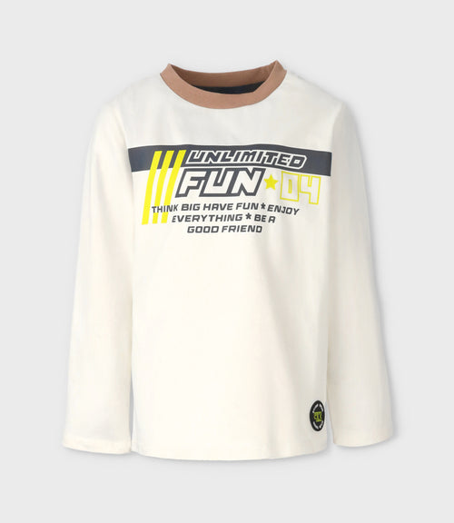 Polera niño con diseño 2 años / Blanco