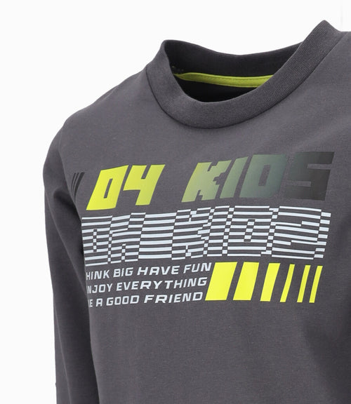 Polera niño con diseño 2 años / Gris