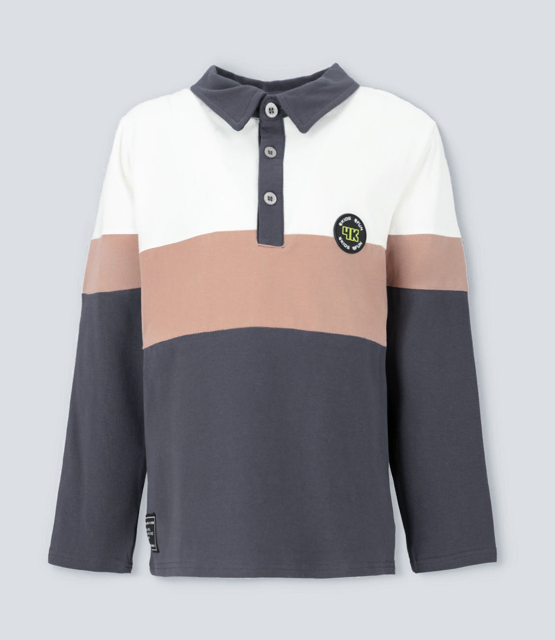 Polera niño tricolor 2 años / Gris