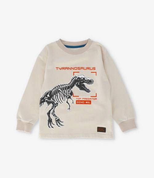 Polera niño t-rex 2 años / Crudo