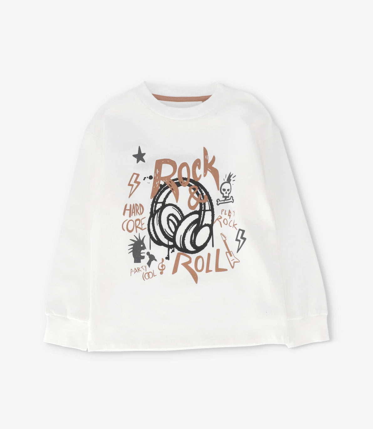 Polera niño rock & roll 2 años / Blanco