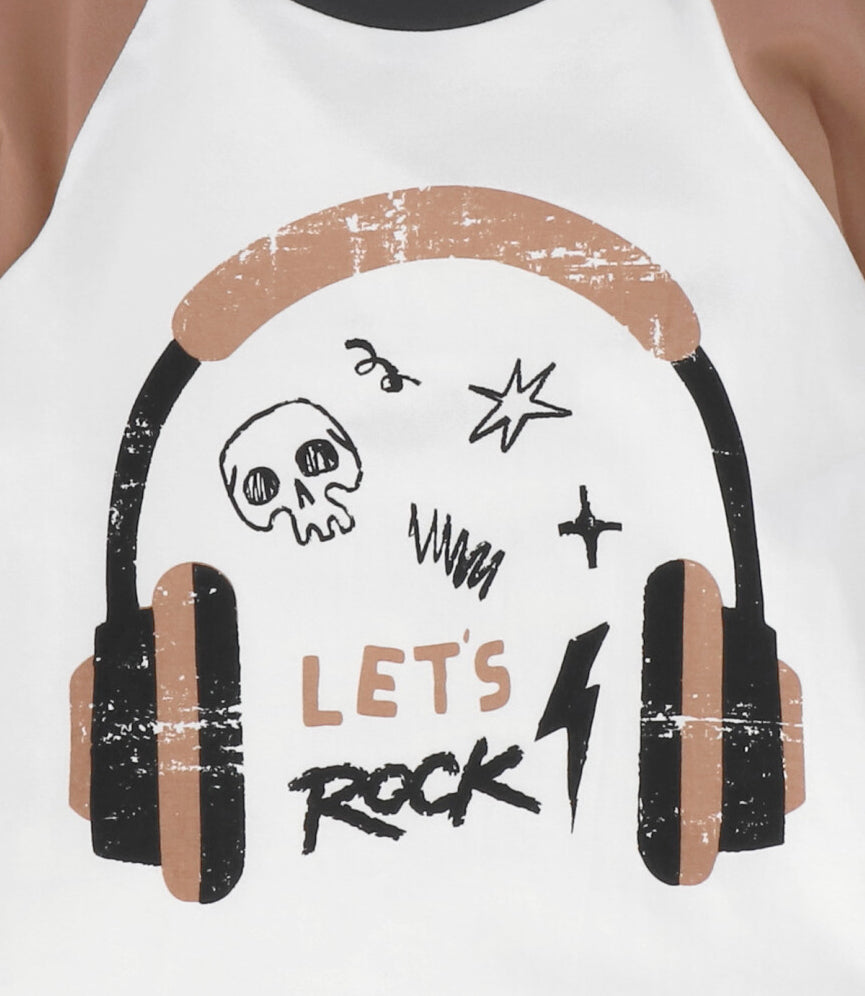Polera niño lets rock 2 años / Café