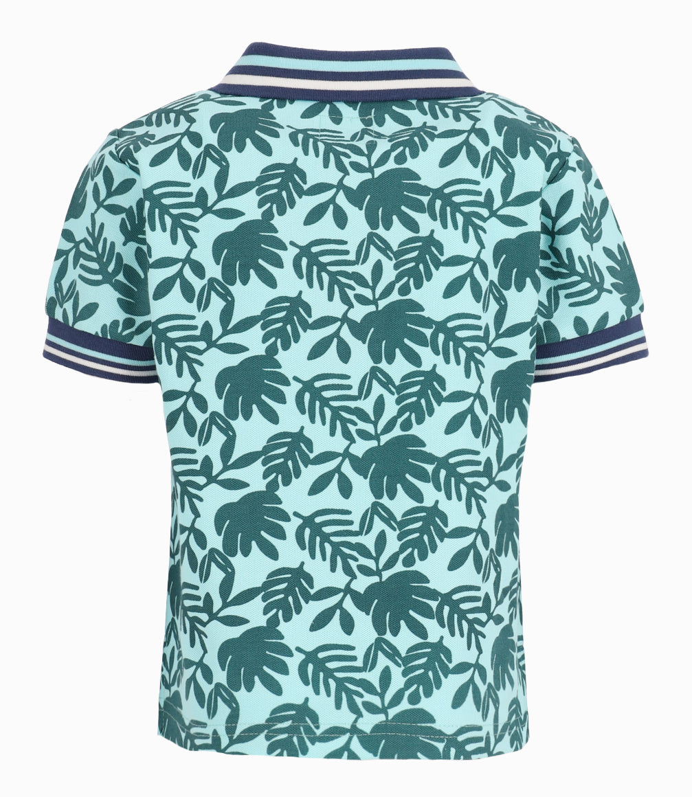 Polera Niño Con Cuello Turquesa 2 años / Turquesa