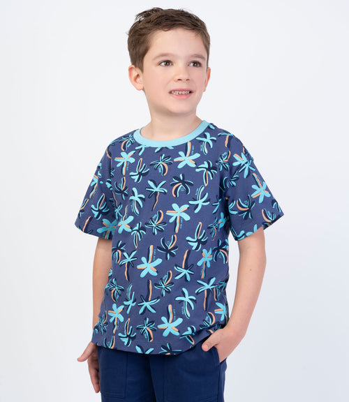 Polera Niño Palmeras 2 años / Azul