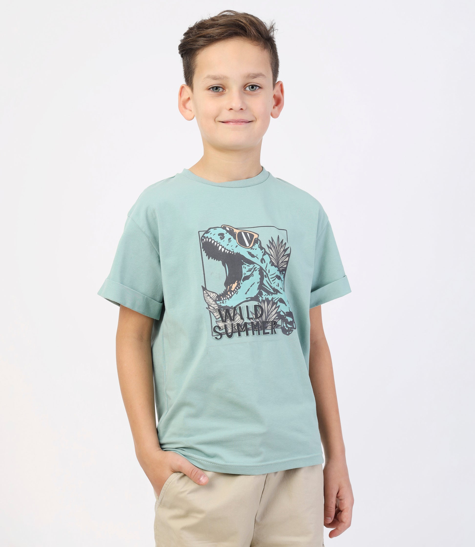 Polera niño wild summer 2 años / Verde