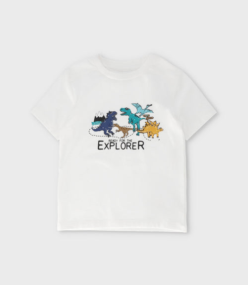 Polera niño explorer 2 años / Blanco