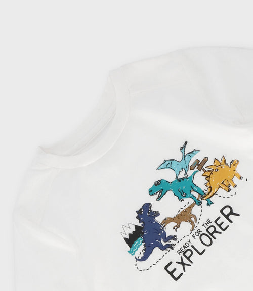Polera niño explorer 2 años / Blanco