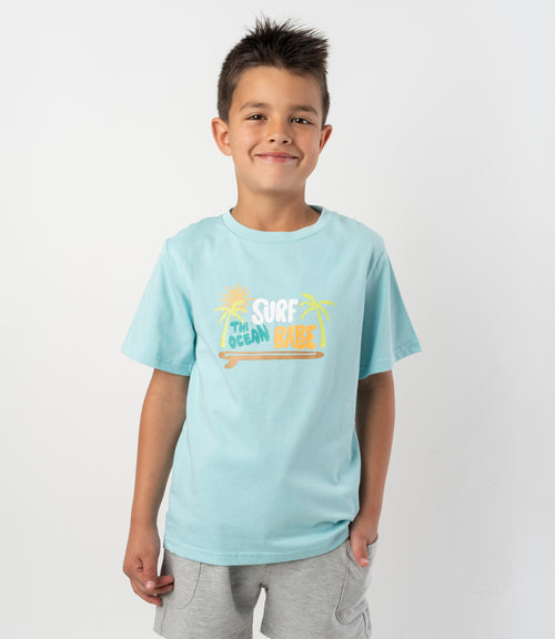 Polera niño surf 2 años / Celeste